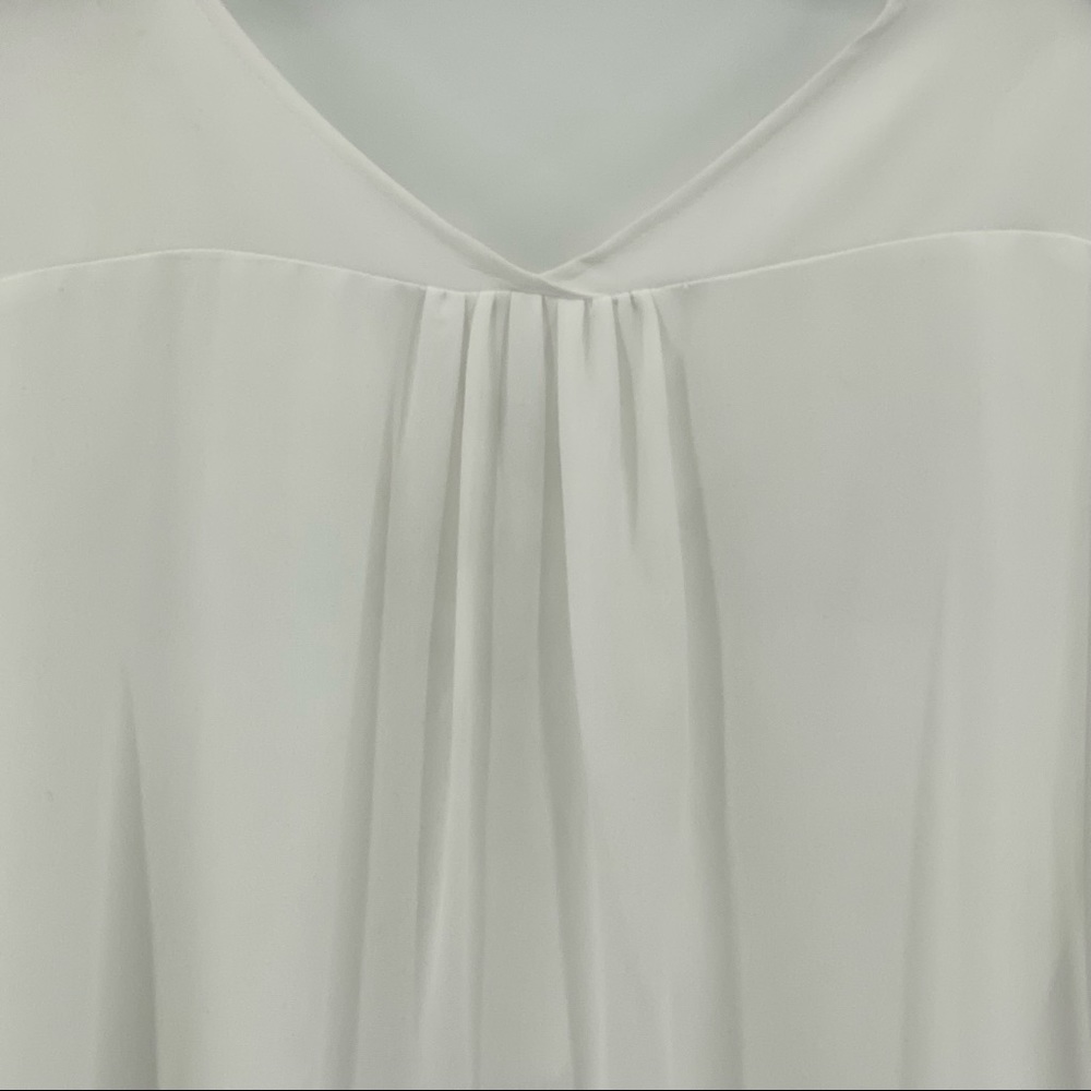 Basic Sheet White Long Sleeve Button Up Blouse, X… - image 7